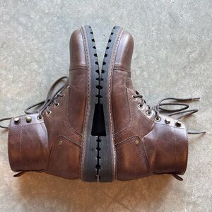 Men's Dark Brown Lace-Up Boots 11